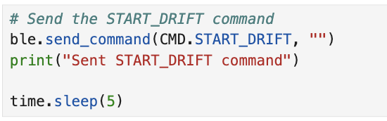 BLE START_DRIFT Command